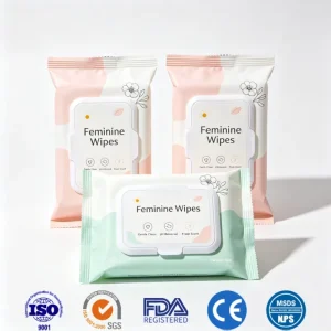 pH Balanced Feminine Intimate Wipes Soft Nonwoven Portable Travel Women Personal Cleansing Wipes Bulk