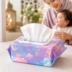 pH-Balanced Non-Woven Unscented Alcohol-Free Hypoallergenic Baby Skin-Cleansing Wet Wipes